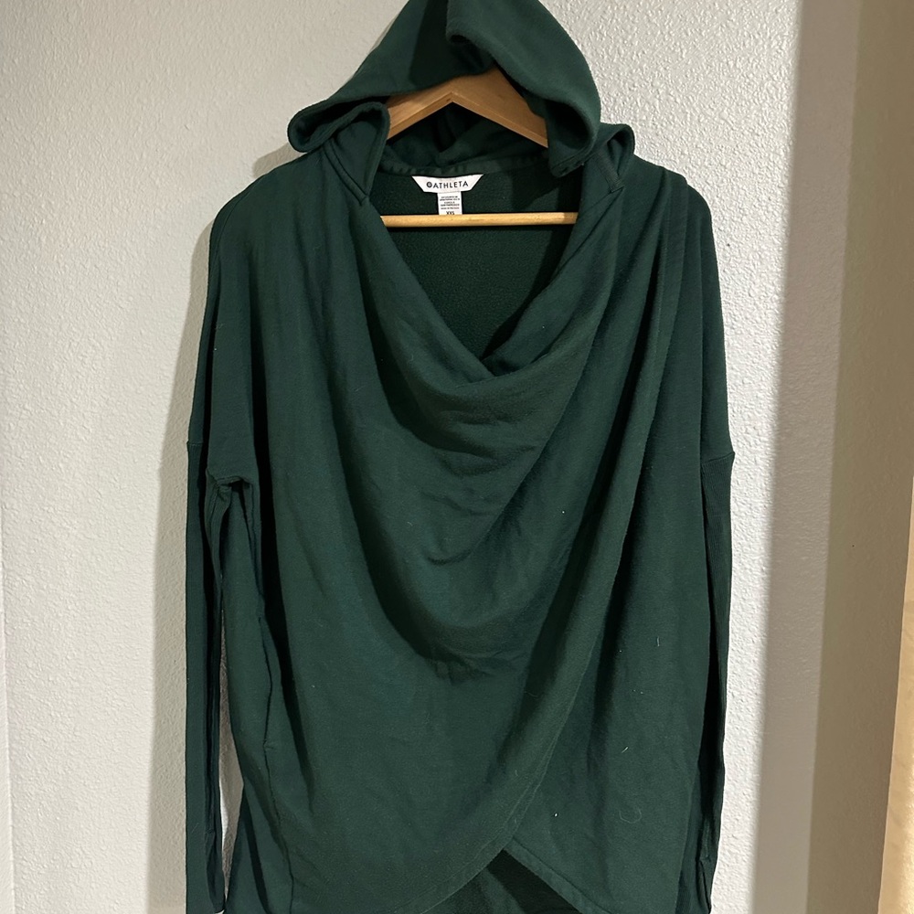 Athleta  Purana  wrap hooded sweatshirt  with h pockets size XXS good condition - Picture 6 of 9